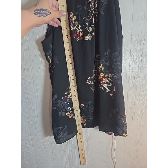 Violet + Claire Plus XL Blouse Blue Floral Chiffon Work Office Business Winter - Picture 5 of 7